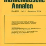 Cover of Mathematische Annalen