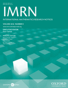Cover of International Mathematics Research Notices