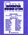Cover of Mathematical Research Letters